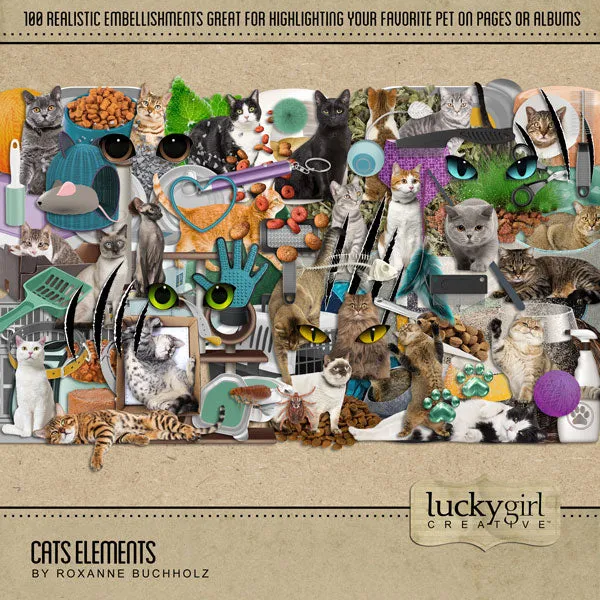 Cats Digital Scrapbook Bundle