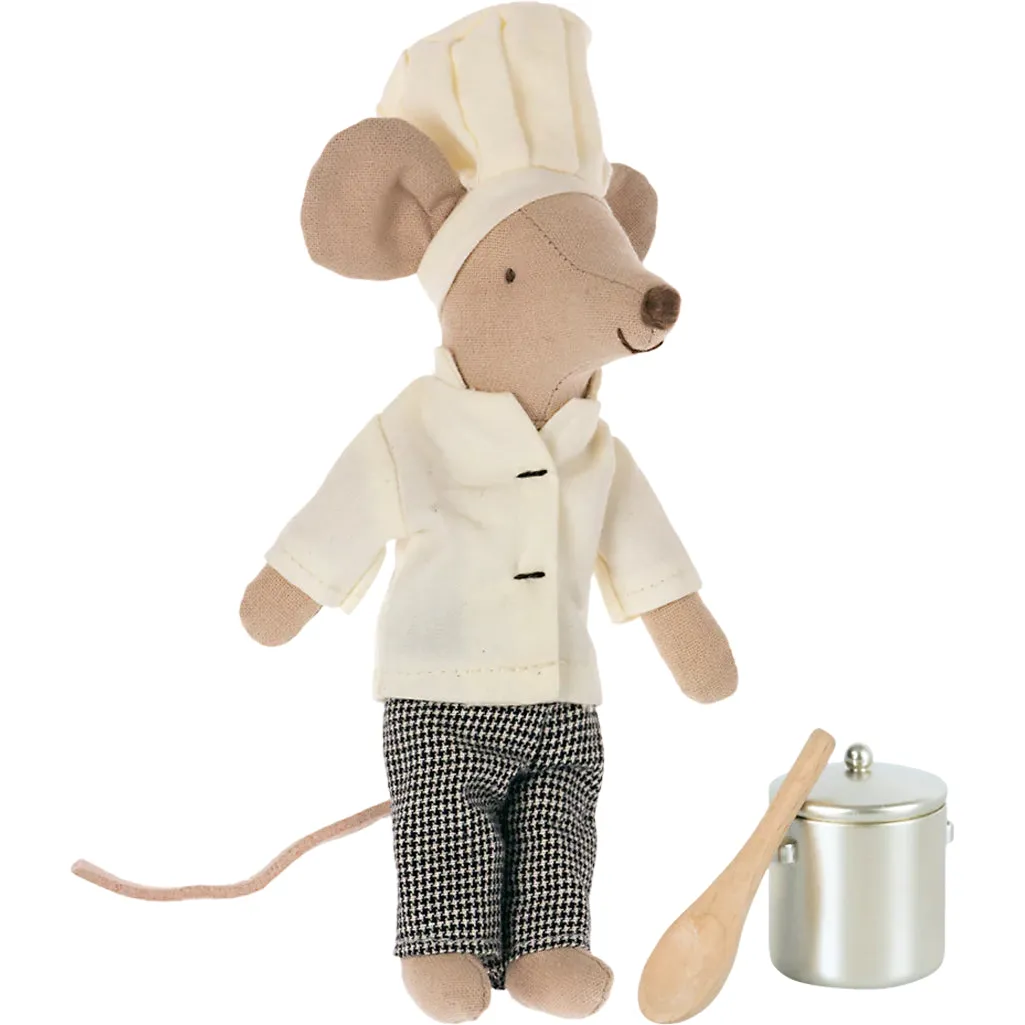 Chef Mouse with Soup Pot and Spoon