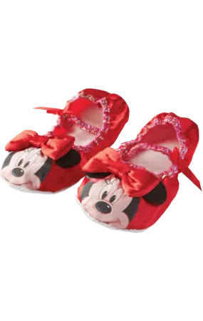 Childrens Red Minnie Mouse Slippers