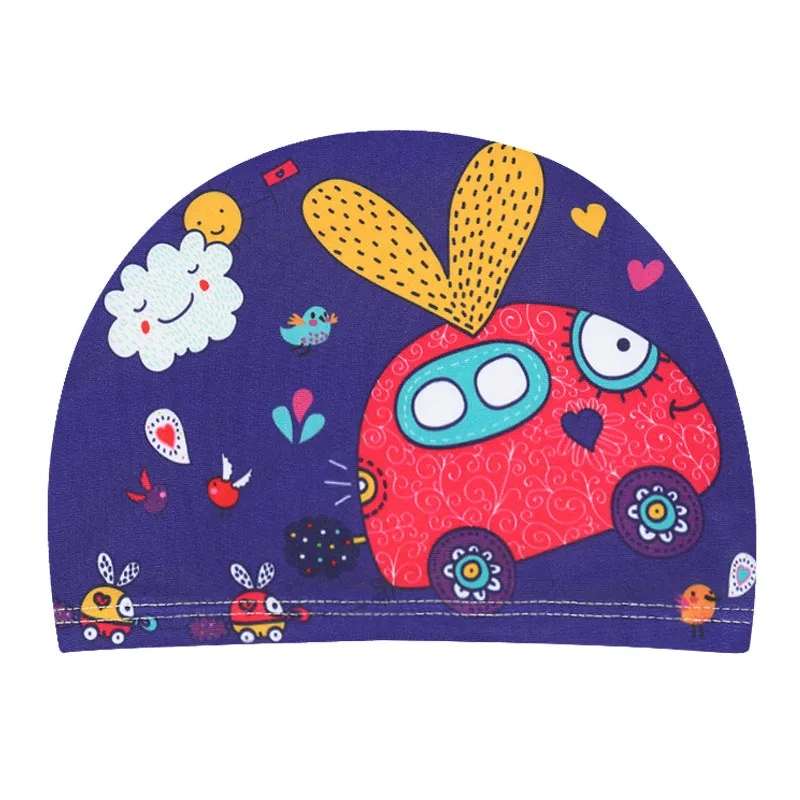 Children's Swimming Hat Printed Cartoon Comfortable Swimming Cloth Hat