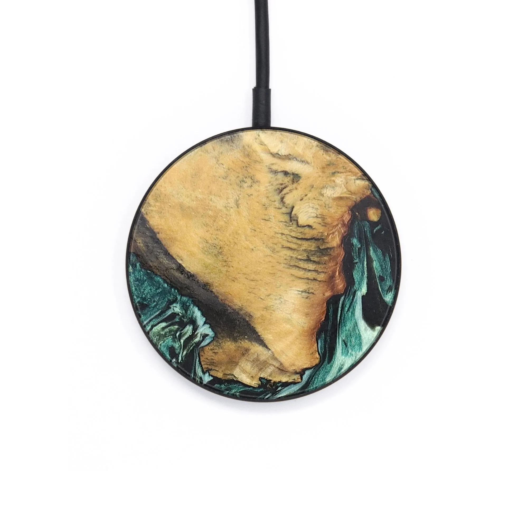 Circle Wood Resin Wireless Charger - Braelynn (Green, 706801)