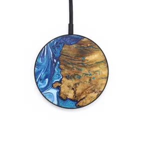 Circle Wood Resin Wireless Charger - Cora (Blue, 715721)