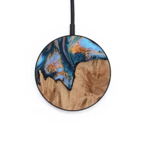 Circle Wood Wireless Charger - Jacklin (Teal & Gold, 737111)