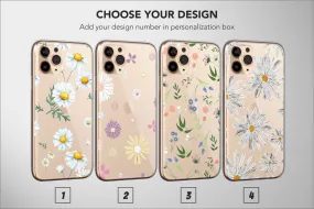 Clear Flower Phone Case Wildflower Watercolor Cover