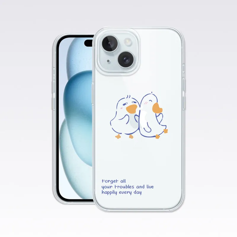 Cute Duck Forget -2 Clear Silicon Cover