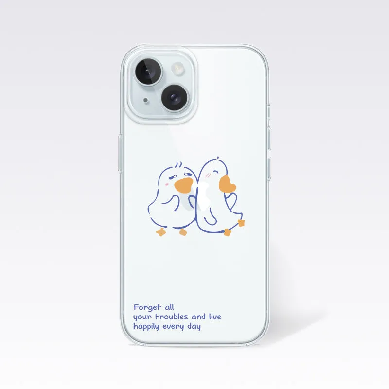 Cute Duck Forget -2 Clear Silicon Cover