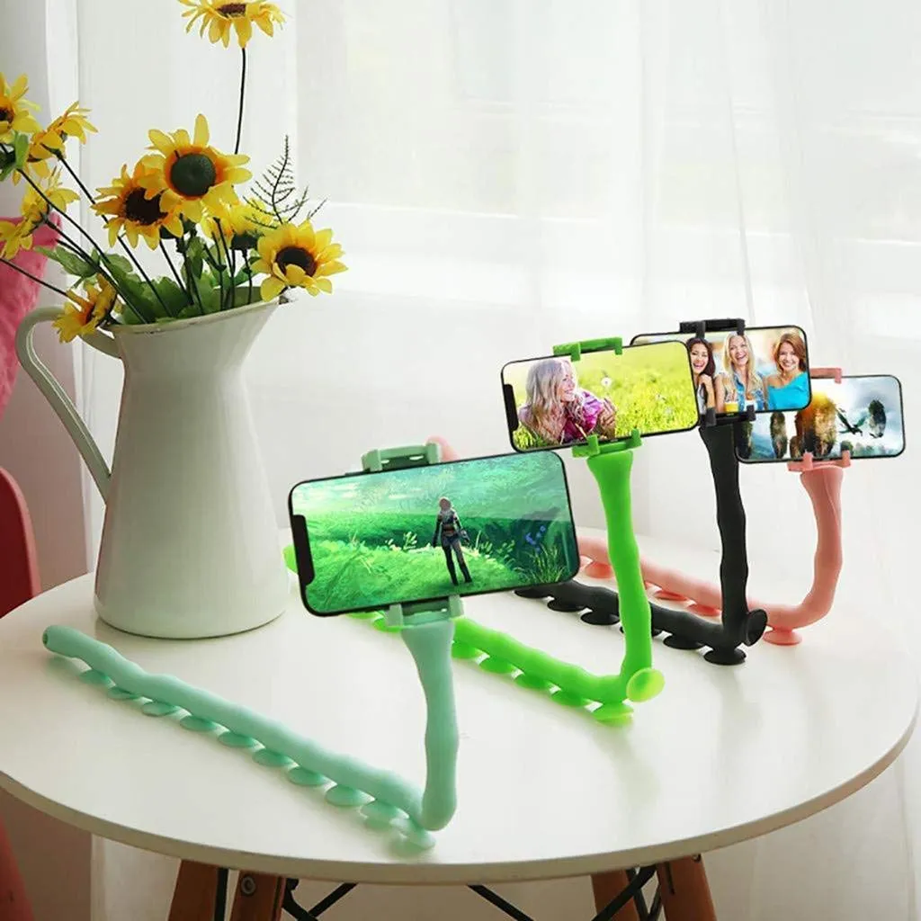 Cute Worm Snake Smart Cell Phone Holder with Long Arms Mobile Phone Mount Desktop Bed Lazy Bracket Mobile Stand Support All Mobiles