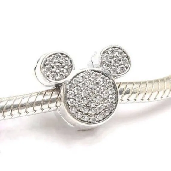 CZ Mickey Mouse Ears Bead Charm