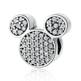 CZ Mickey Mouse Ears Bead Charm