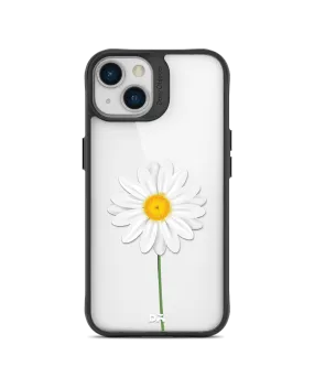 DailyObjects Clear White Daisy Black Hybrid Clear Case Cover For iPhone 13 Mini