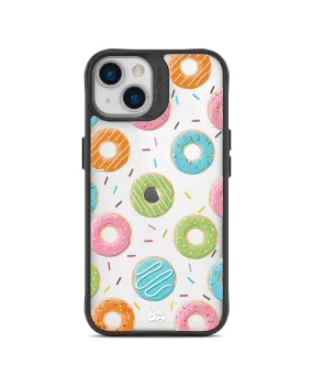 DailyObjects Doughnut Icon Black Hybrid Clear Case Cover For iPhone 13 Mini