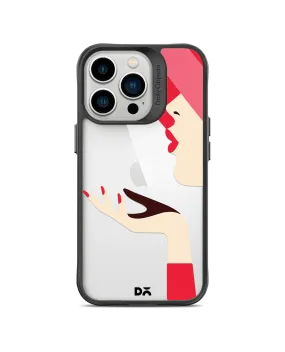 DailyObjects Flying Kiss Black Hybrid Clear Case Cover For iPhone 13 Pro Max