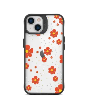 DailyObjects Orange Cosmos Black Hybrid Clear Case Cover For iPhone 13 Mini