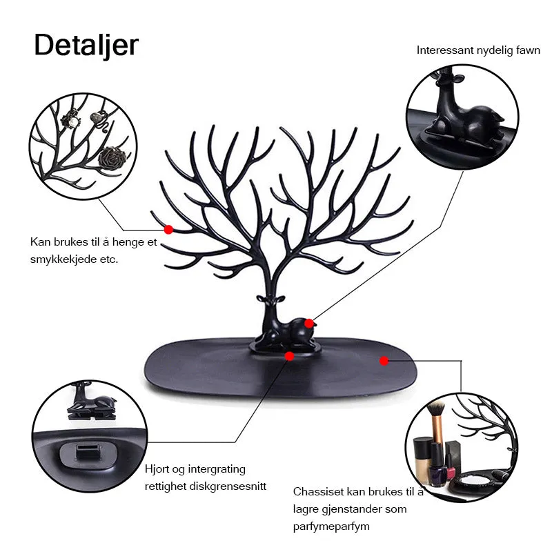 Deer wood jewelery stand - organizer for jewellery