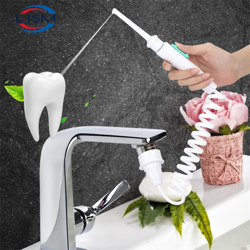 Dental Water Flosser Faucet Oral Irrigator Floss Dental Irrigator Portable Dental Water Jet Teeth Cleaning Mouth Washing Machine 0ral irrigator