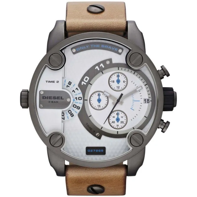 Diesel Men's Chronograph Watch Little Daddy White Brown