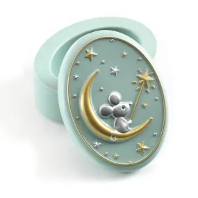 Djeco 'My Teeth' Mouse Tooth Box - Pastel Light Turquoise