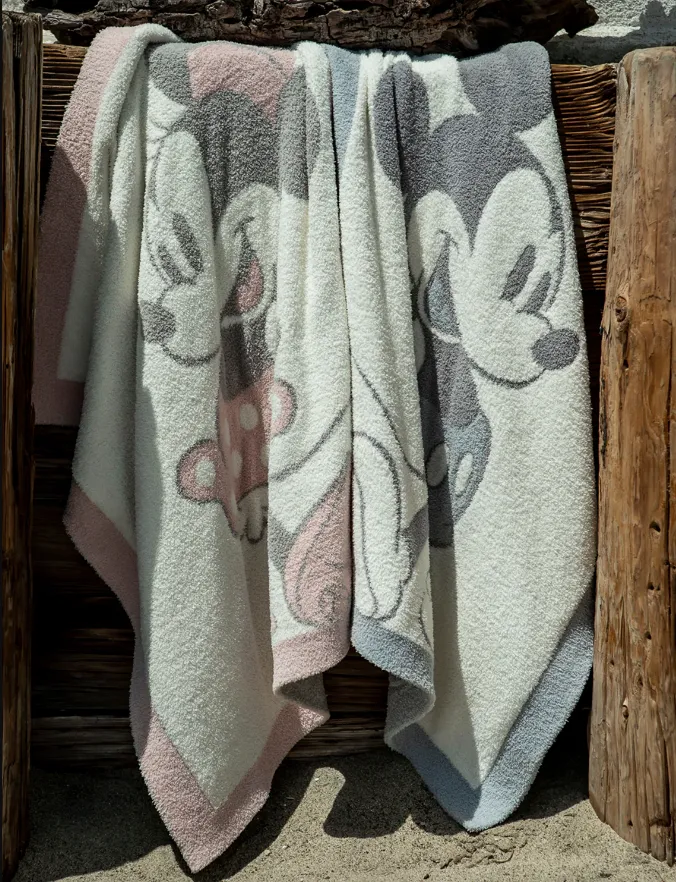 Dusty Rose Minnie Mouse Blanket