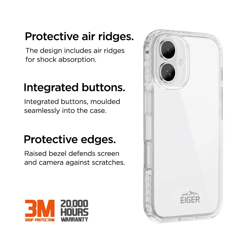 Eiger Ice Grip Case for Apple iPhone 16 Plus in Clear