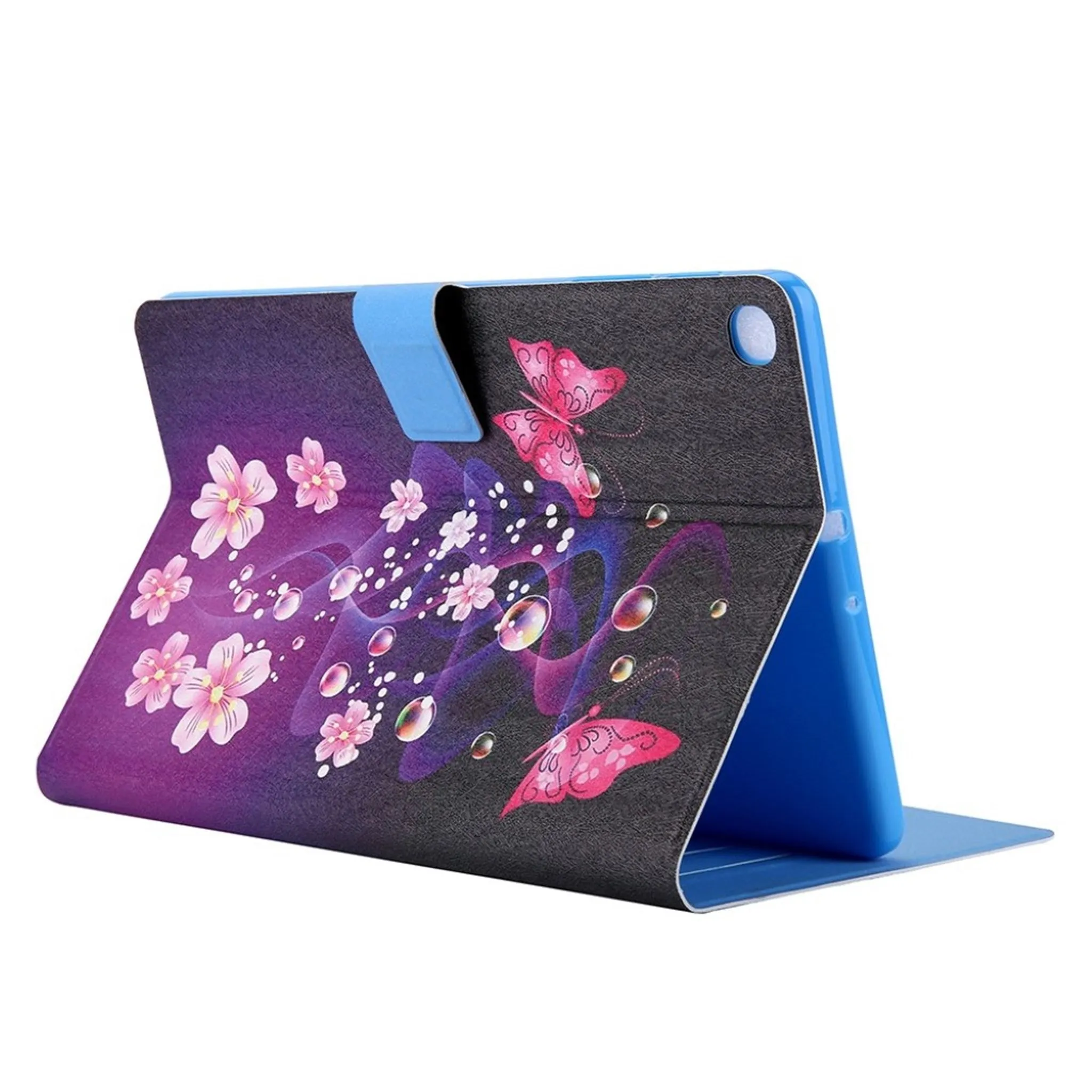 Elegant pattern leather flip case for Samsung Galaxy Tab A7 10.4 (2020) - Flower and Butterflies