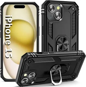 Entronix Apple iPhone 15 Case - Guard Ring Holder, Dual Layer Protection