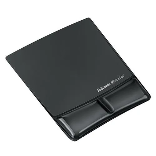 Fellowes Mouse Pad and Wrist Support - Black