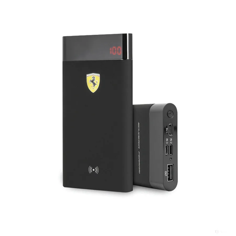 Ferrari Wireless Portable Charger, 8000 Mah, Black