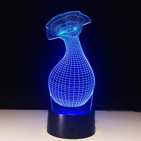 Flower Table Lamps 3d Led  Usb Led Lamp Night Lights Power Bank Wireless Bedroom Led Night Light