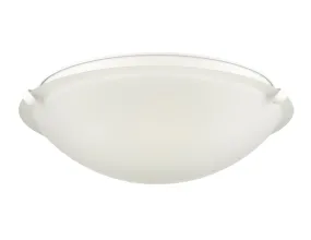 Flush Mount Fixture - Matte White - Frosted Glass - 16in. Diameter - E26 Medium Base