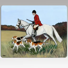 Fox Hunt Scene Scenic Mouse Pad