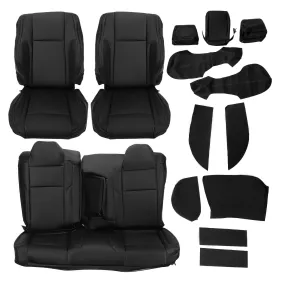 Front Rear Set Leather Replacement Seat Coversd 18PCS for Dodge Charger Challenger 2015-2021