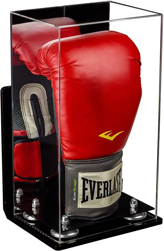 Full Size Boxing Glove Vertical Display Case with Mirror Back (A092/V18)