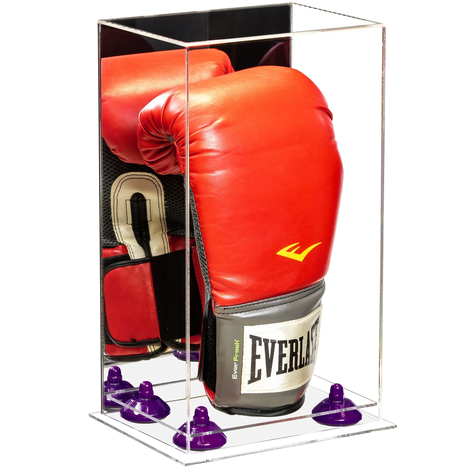 Full Size Boxing Glove Vertical Display Case with Mirror Back (A092/V18)