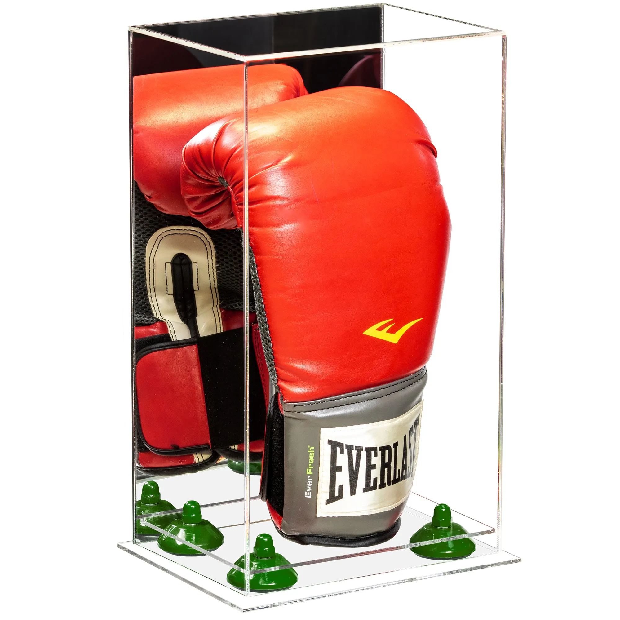 Full Size Boxing Glove Vertical Display Case with Mirror Back (A092/V18)