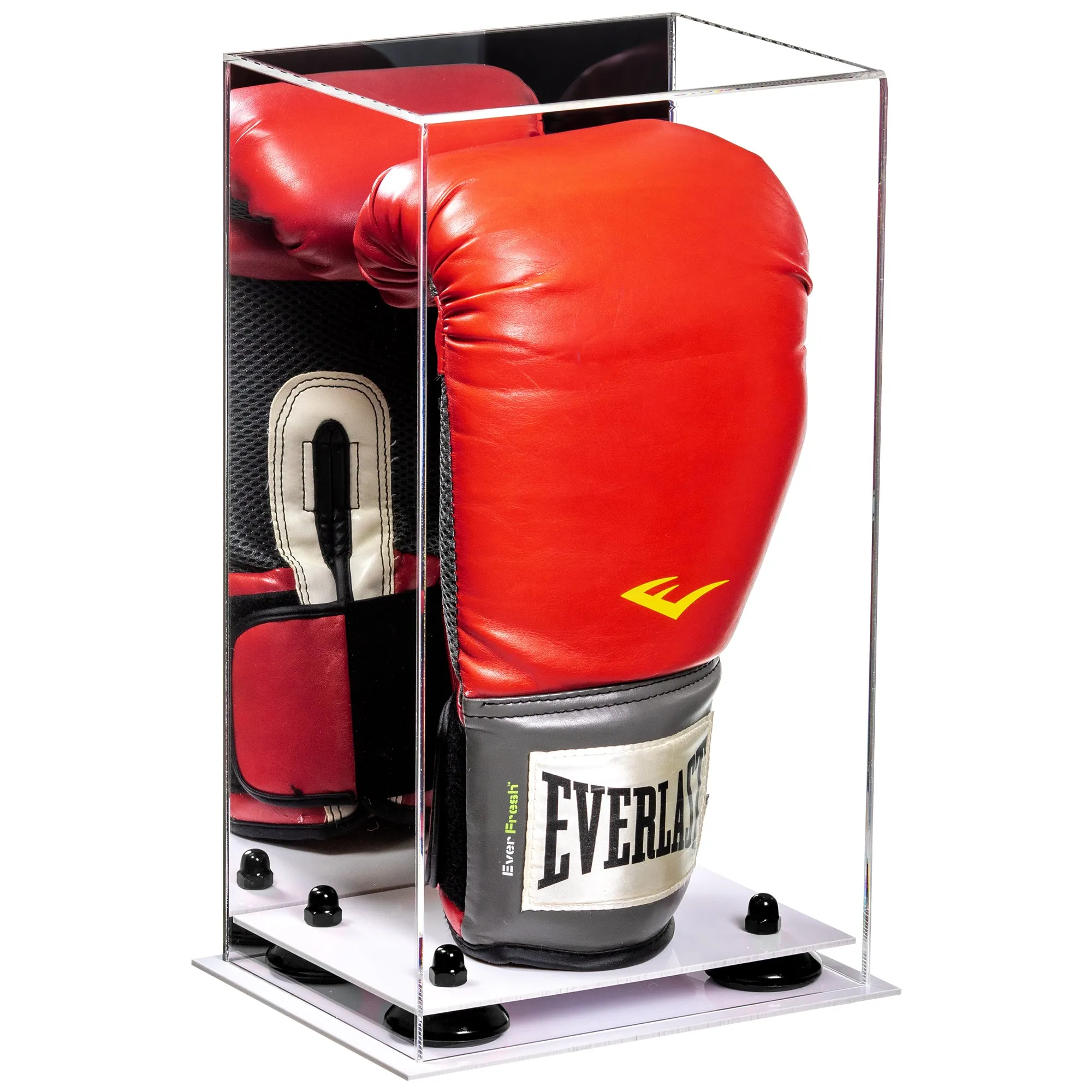 Full Size Boxing Glove Vertical Display Case with Mirror Back (A092/V18)