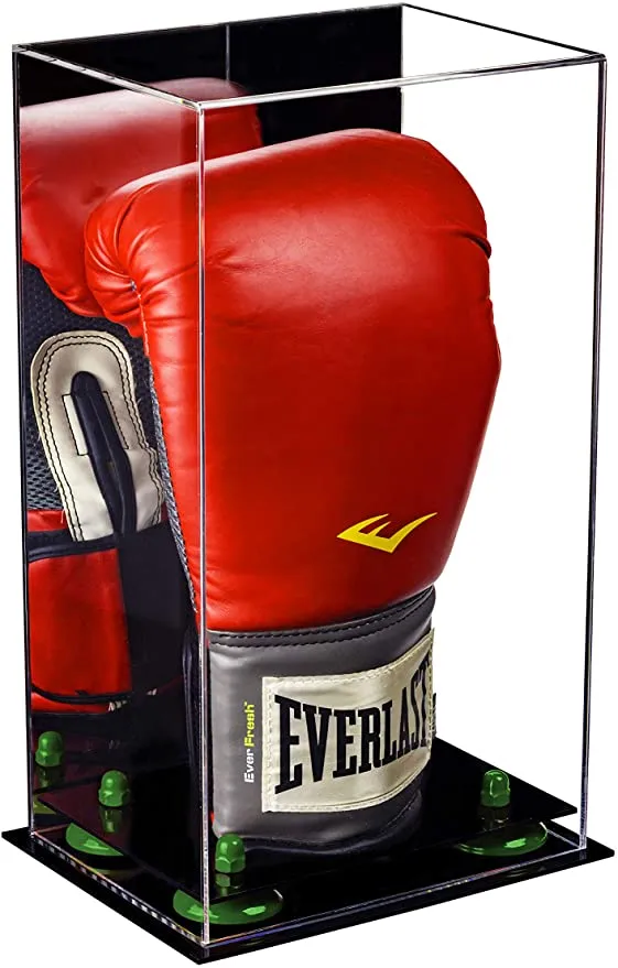 Full Size Boxing Glove Vertical Display Case with Mirror Back (A092/V18)