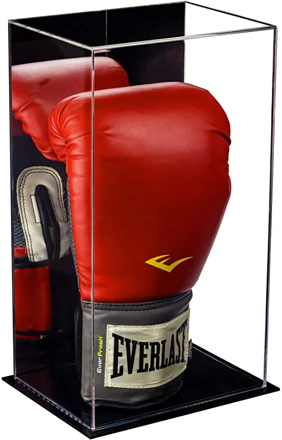 Full Size Boxing Glove Vertical Display Case with Mirror Back (A092/V18)