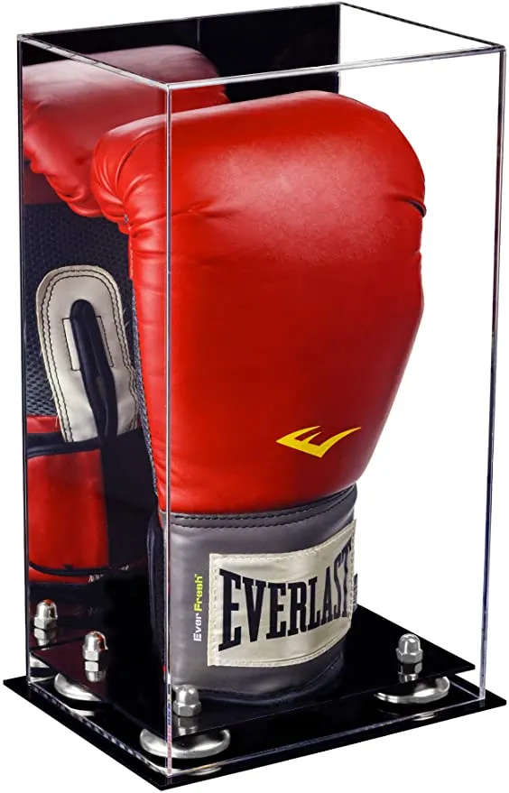 Full Size Boxing Glove Vertical Display Case with Mirror Back (A092/V18)