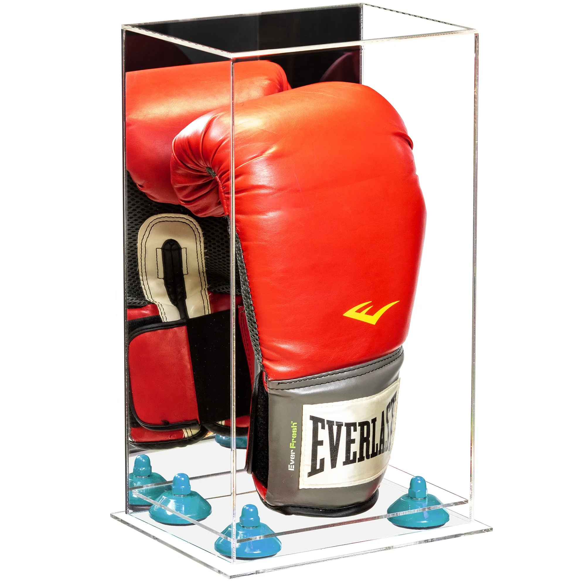 Full Size Boxing Glove Vertical Display Case with Mirror Back (A092/V18)