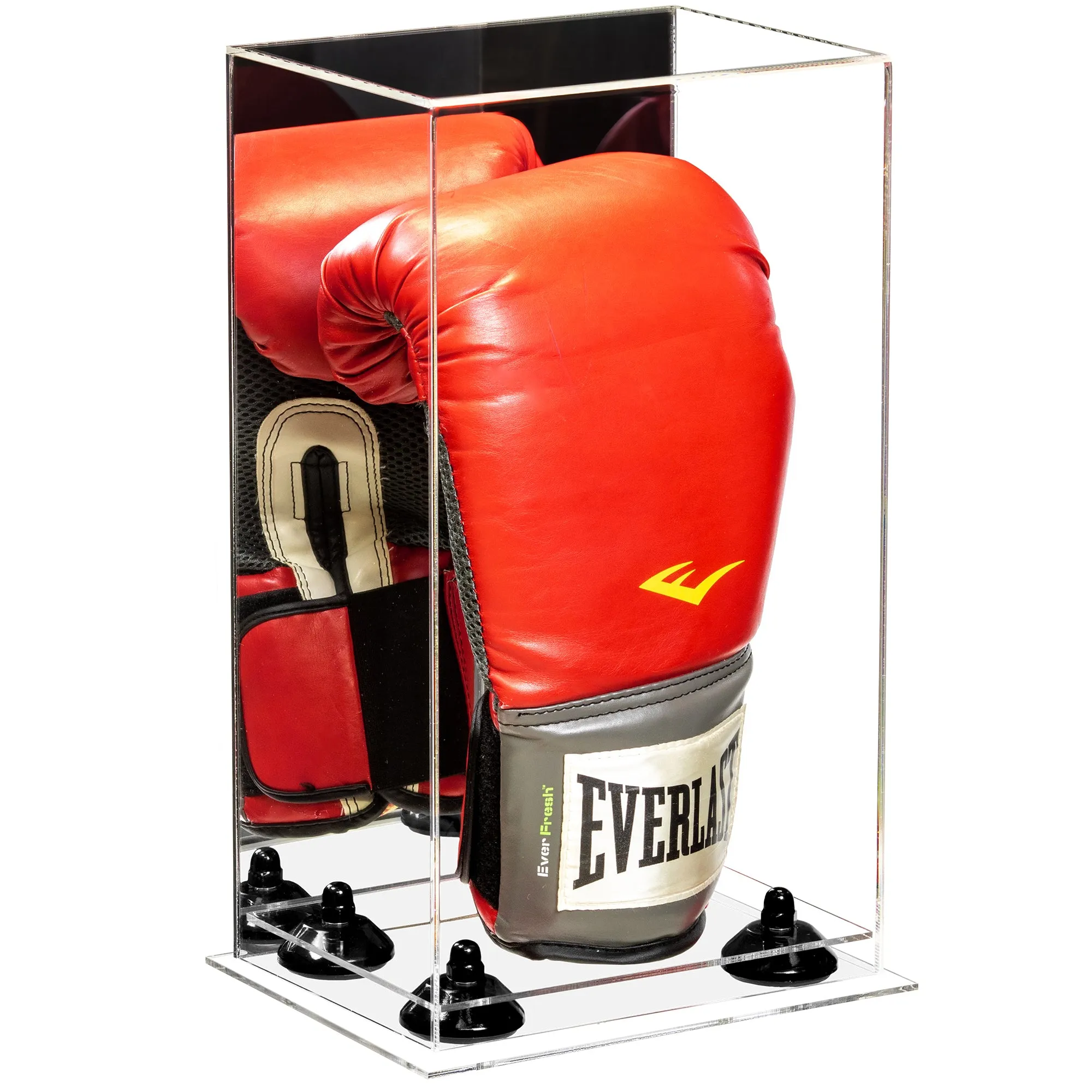 Full Size Boxing Glove Vertical Display Case with Mirror Back (A092/V18)