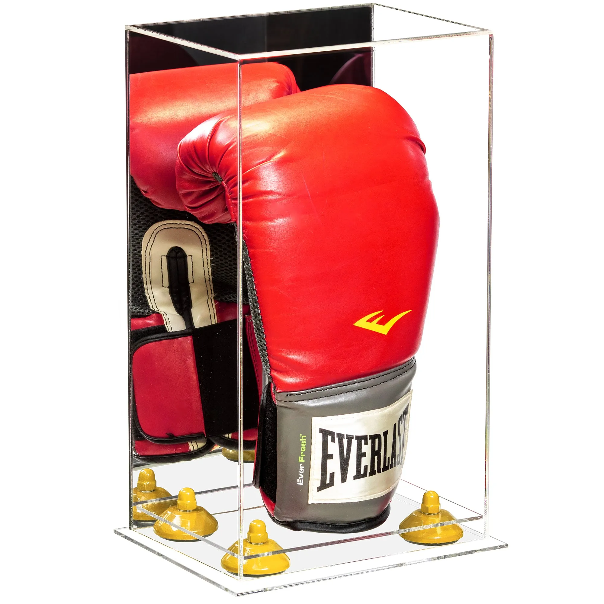 Full Size Boxing Glove Vertical Display Case with Mirror Back (A092/V18)