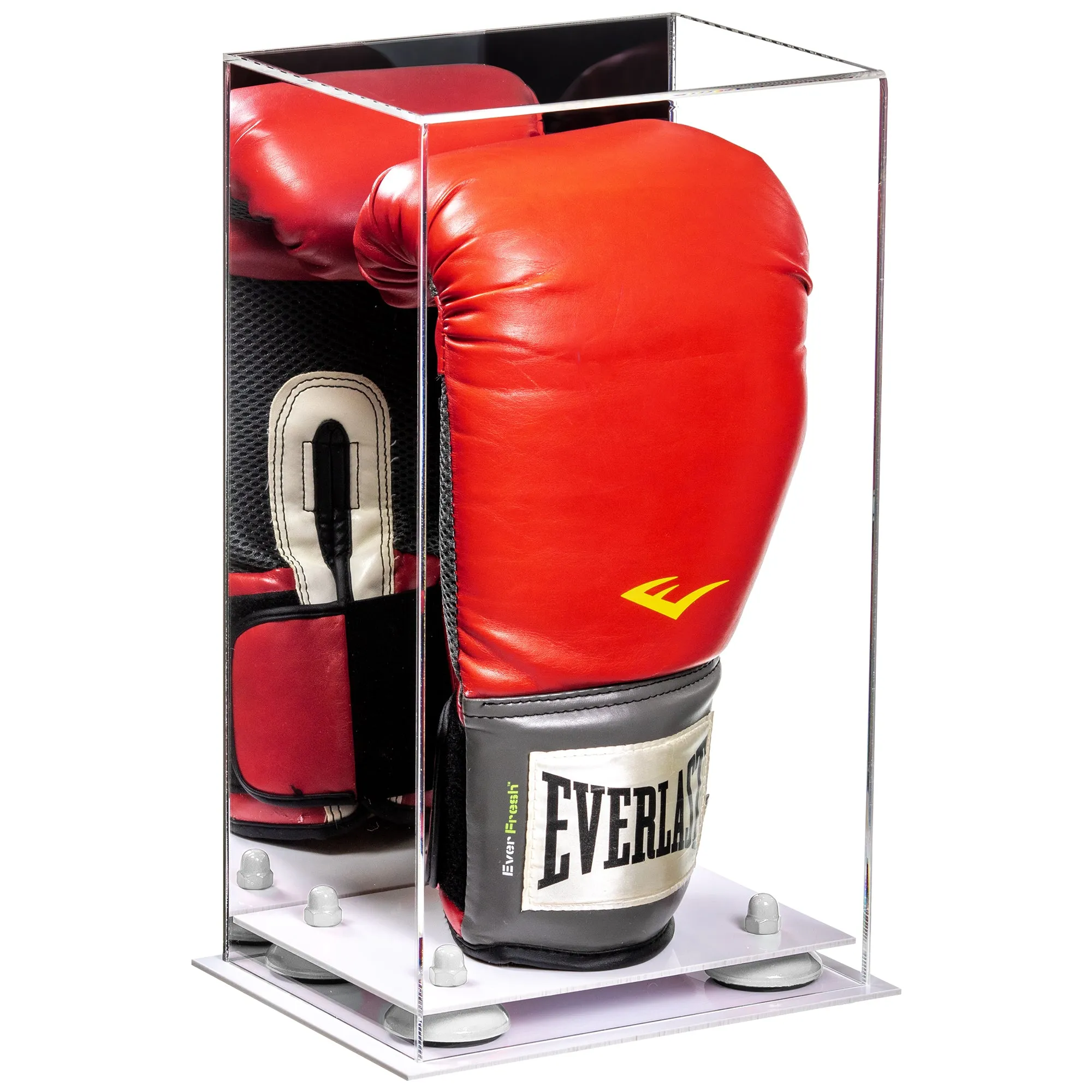 Full Size Boxing Glove Vertical Display Case with Mirror Back (A092/V18)