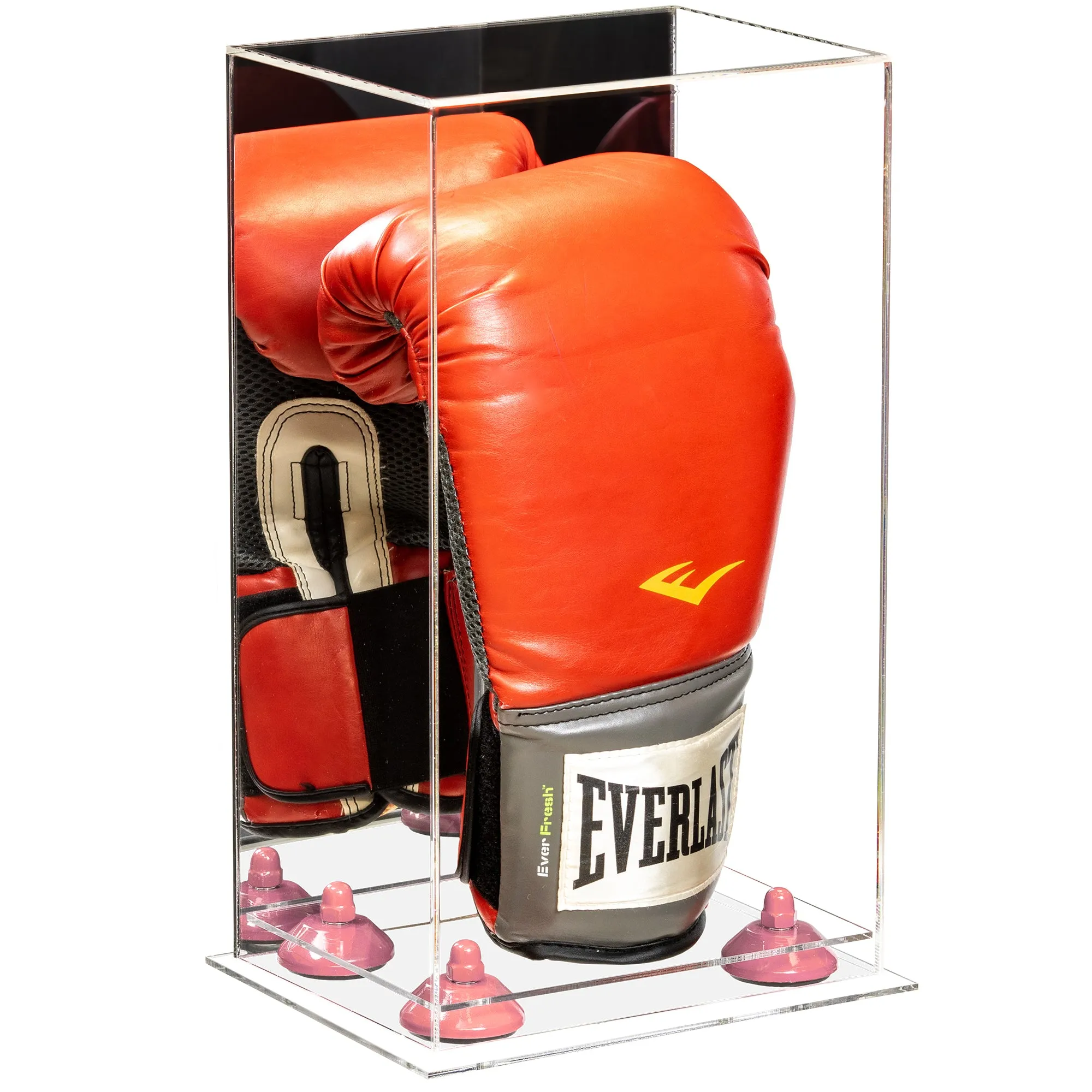 Full Size Boxing Glove Vertical Display Case with Mirror Back (A092/V18)