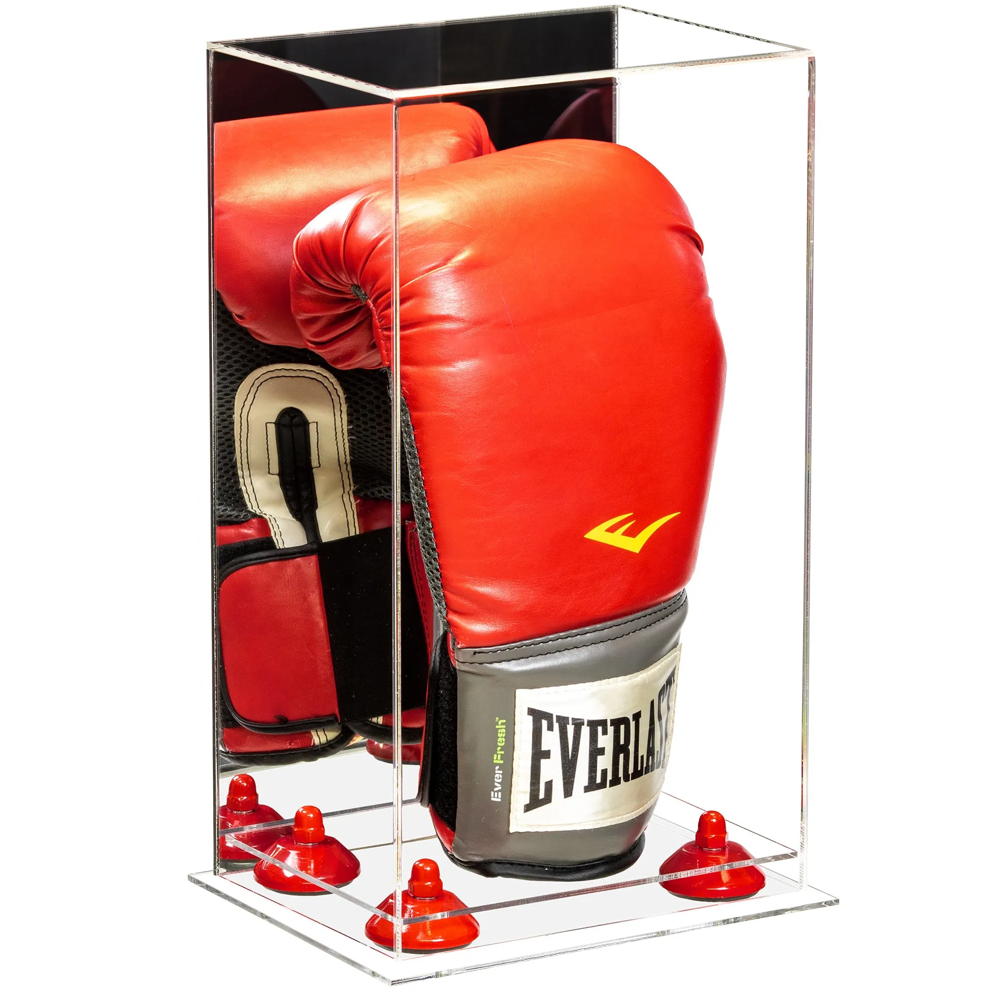 Full Size Boxing Glove Vertical Display Case with Mirror Back (A092/V18)