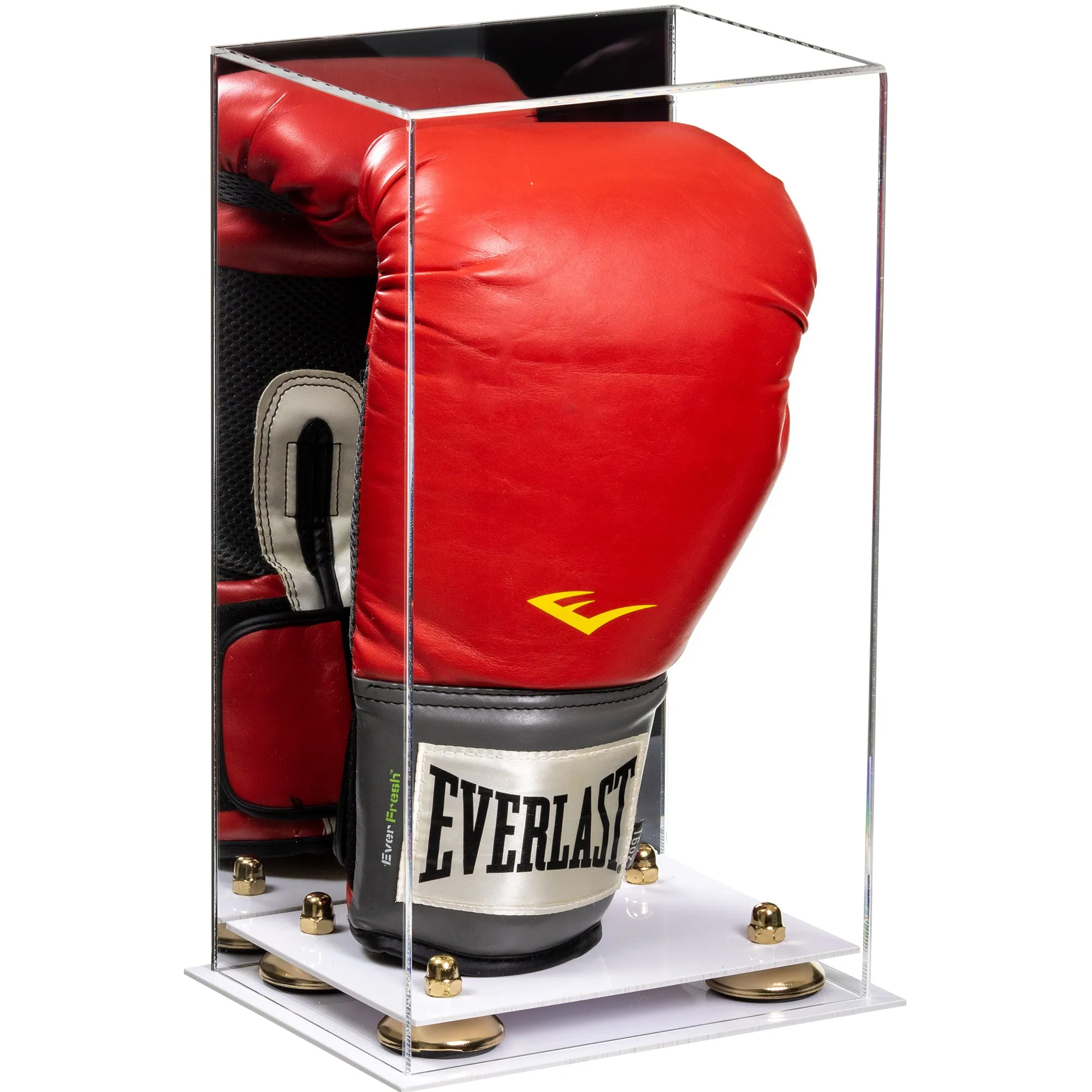 Full Size Boxing Glove Vertical Display Case with Mirror Back (A092/V18)