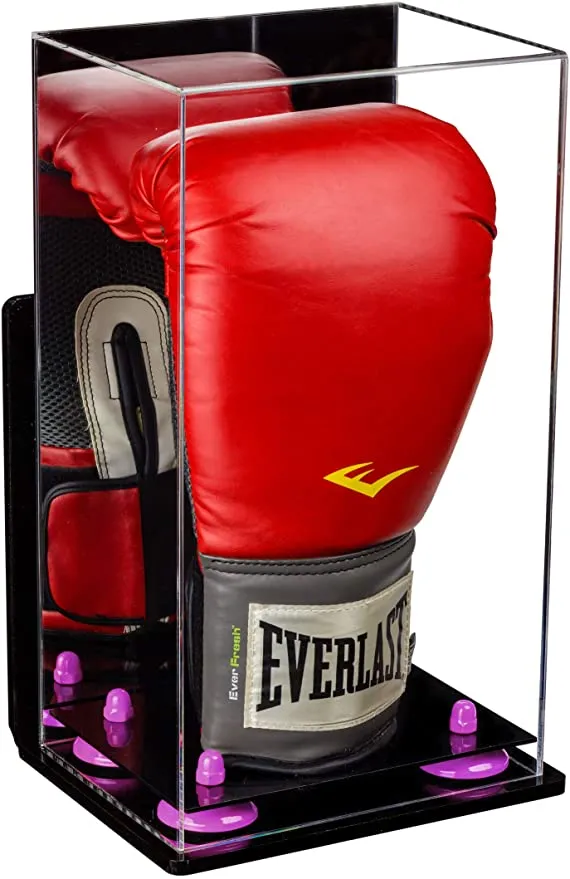 Full Size Boxing Glove Vertical Display Case with Mirror Back (A092/V18)