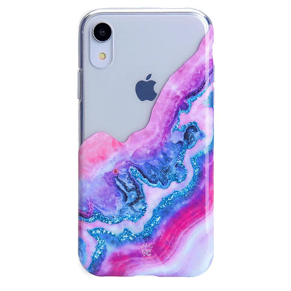 Geode Glitter Clear iPhone Case