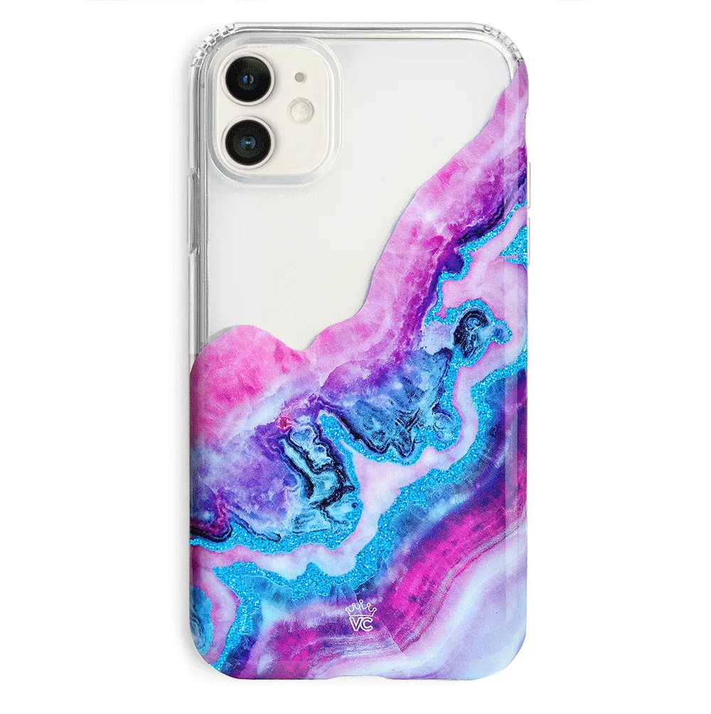 Geode Glitter Clear iPhone Case