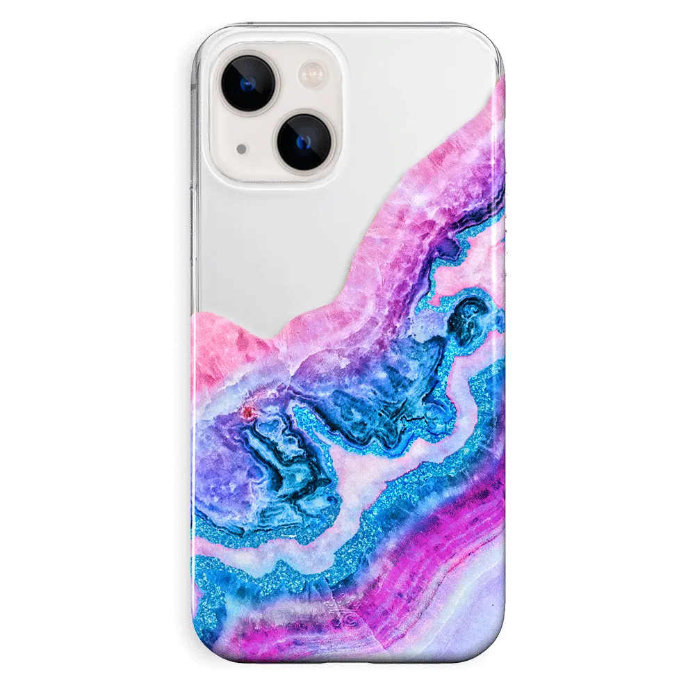 Geode Glitter Clear iPhone Case