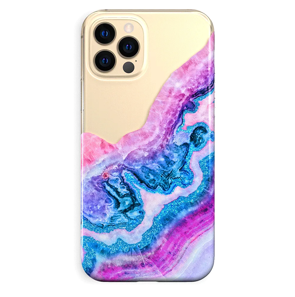 Geode Glitter Clear iPhone Case